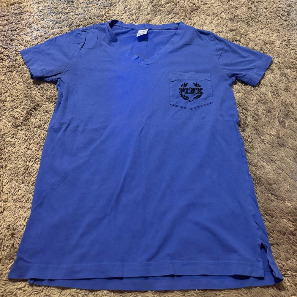 PINK Victoria's Secret Blue Short Sleeve Tee
